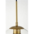 Pemberly Row 5-Light Metal and Glass Pendant in Brass and Clear