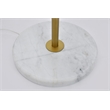 Pemberly Row 3-Light Metal and Glass Floor Lamp in Brass and White