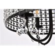 Pemberly Row 4-Light Transitional Flush Mount Iron and Crystal Black