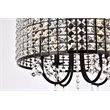 Pemberly Row 4-Light Transitional Flush Mount Iron and Crystal Black