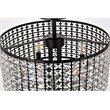 Pemberly Row 4-Light Transitional Flush Mount Iron and Crystal Black