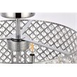 Pemberly Row 4-Light Transitional Flush Mount Iron and Crystal Chrome