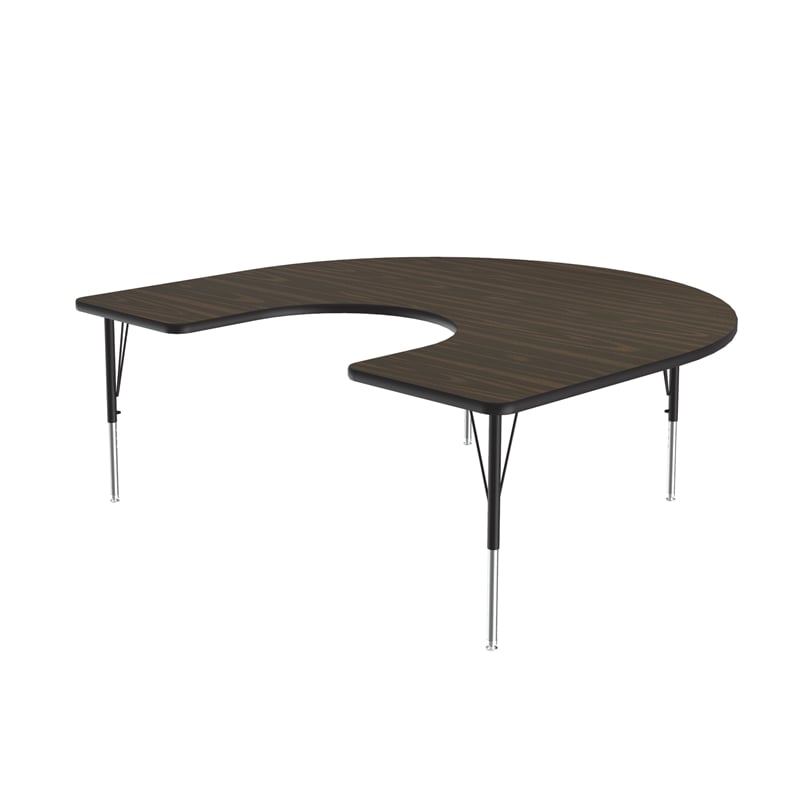 Pemberly Row 66 in x 60 in Laminate Activity Table in Walnut