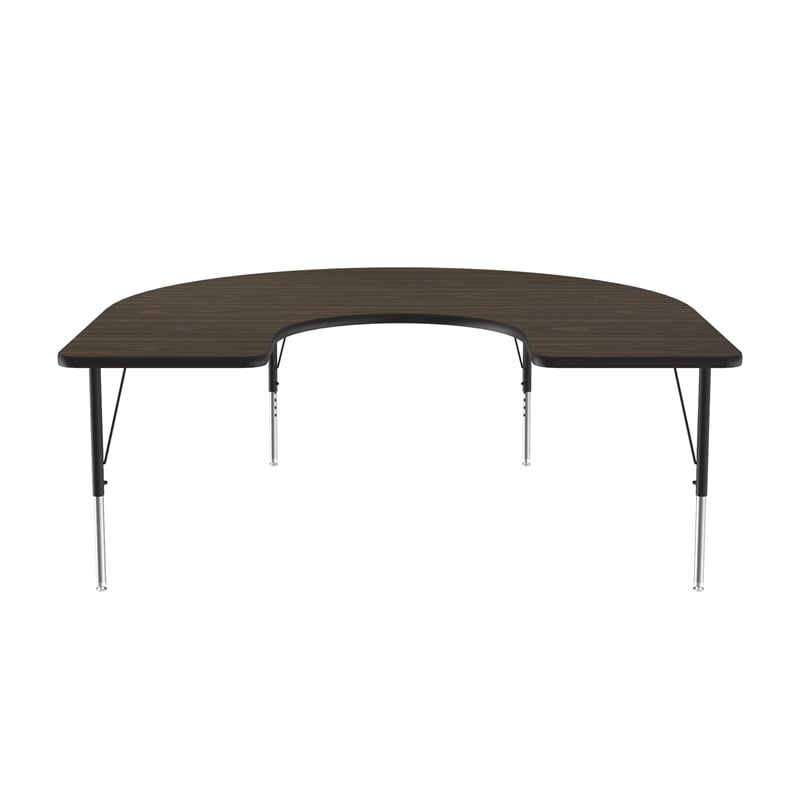 Pemberly Row 66 in x 60 in Laminate Activity Table in Walnut