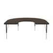 Pemberly Row 66 in x 60 in Laminate Activity Table in Walnut