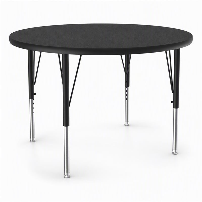 Pemberly Row 42 in Round Adjustable Laminate Wood Activity Table