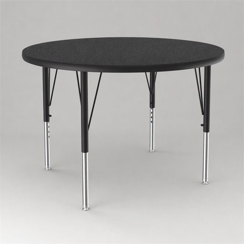 Pemberly Row 42 in Round Adjustable Laminate Wood Activity Table