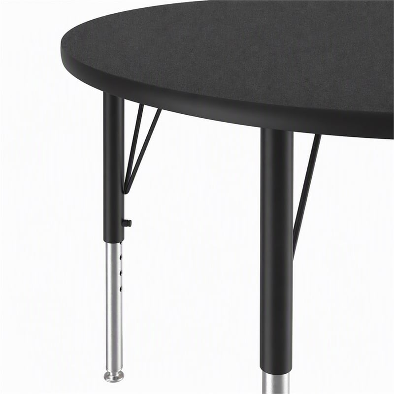 Pemberly Row 42 in Round Adjustable Laminate Wood Activity Table