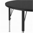 Pemberly Row 42 in Round Adjustable Laminate Wood Activity Table