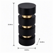 Pemberly Row Zola Round Mango Wood and Iron Side Table with Gold Trim