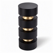 Pemberly Row Zola Round Mango Wood and Iron Side Table with Gold Trim