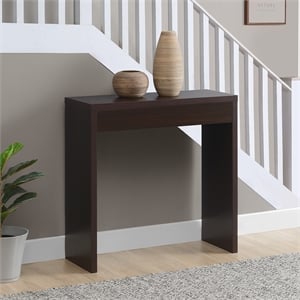 Pemberly Row Northfield Entryway Hall Table in Espresso Finish