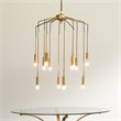 Pemberly Row Cascade Modern Pendant Light in Metal Antique Brass