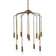 Pemberly Row Cascade Modern Pendant Light in Metal Antique Brass