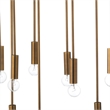 Pemberly Row Cascade Modern Pendant Light in Metal Antique Brass