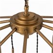Pemberly Row Cascade Modern Pendant Light in Metal Antique Brass