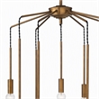 Pemberly Row Cascade Modern Pendant Light in Metal Antique Brass