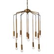 Pemberly Row Cascade Modern Pendant Light in Metal Antique Brass
