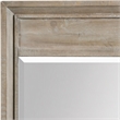 Pemberly Row Hazelwood Brown Pine Mirror with Beveled Frame