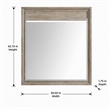 Pemberly Row Hazelwood Brown Pine Mirror with Beveled Frame