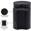 Pemberly Row 2 Piece Black Terrazzo Pattern Iron Metal End Table
