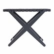 Pemberly Row Rectangular Leather and Birch Wood Luggage Rack in Grey