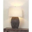Pemberly Row 1-Light Large Ceramic Table Lamp with White Linen Shade