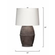 Pemberly Row 1-Light Large Ceramic Table Lamp with White Linen Shade