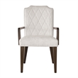 Pemberly Row Asher Upholstered Arm Chair Quilted White Fabric