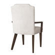Pemberly Row Asher Upholstered Arm Chair Quilted White Fabric