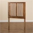 Pemberly Row Harena Rubberwood Twin Headboard in Walnut Finish