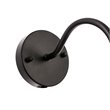 Pemberly Row 1-Light Metal and Glass Wall Sconce in Black and Clear