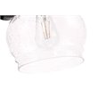 Pemberly Row 1-Light Metal and Glass Wall Sconce in Black and Clear