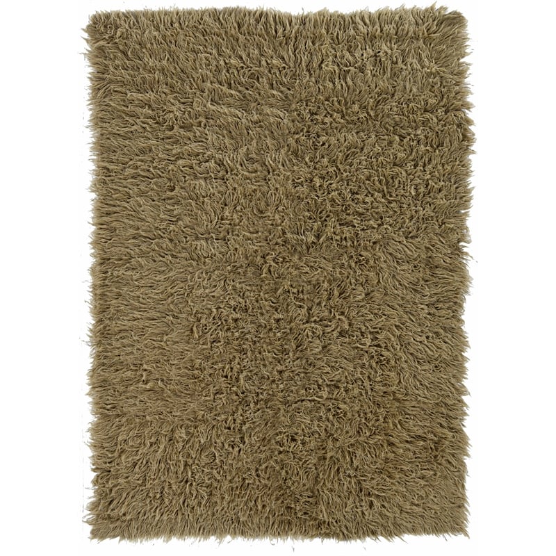 Pemberly Row Hand Woven 3.6x5.6 Wool Accent Rug in Mushroom Brown