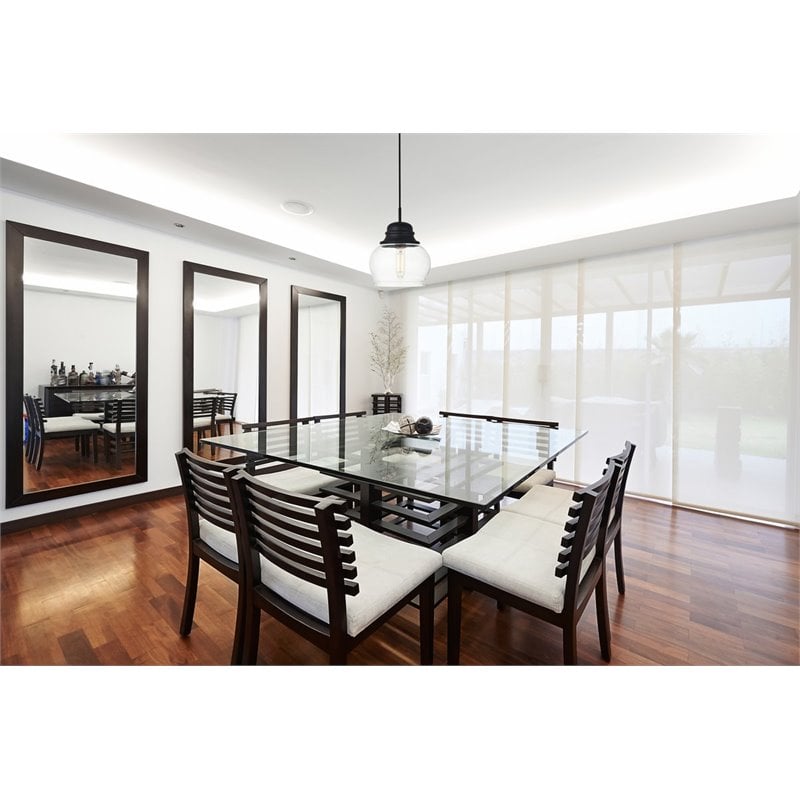 Pemberly Row Kenna 1-Light Pendant Lamp Metal in Black and Clear