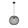 Pemberly Row Kenna 1-Light Pendant Lamp Metal in Black and Clear