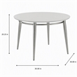 Pemberly Row Brooklyn Round Coffee Table with Brushed Nickel Frame