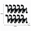 Pemberly Row Jumbo Hinge Pin Door Stop in Matte Black 10 Pack