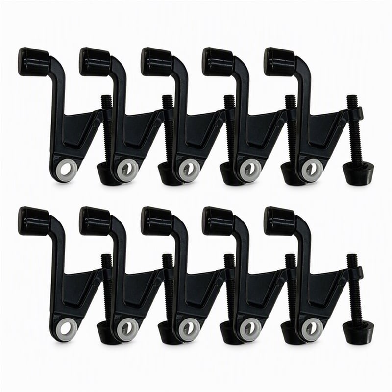 Pemberly Row Jumbo Hinge Pin Door Stop in Matte Black 10 Pack