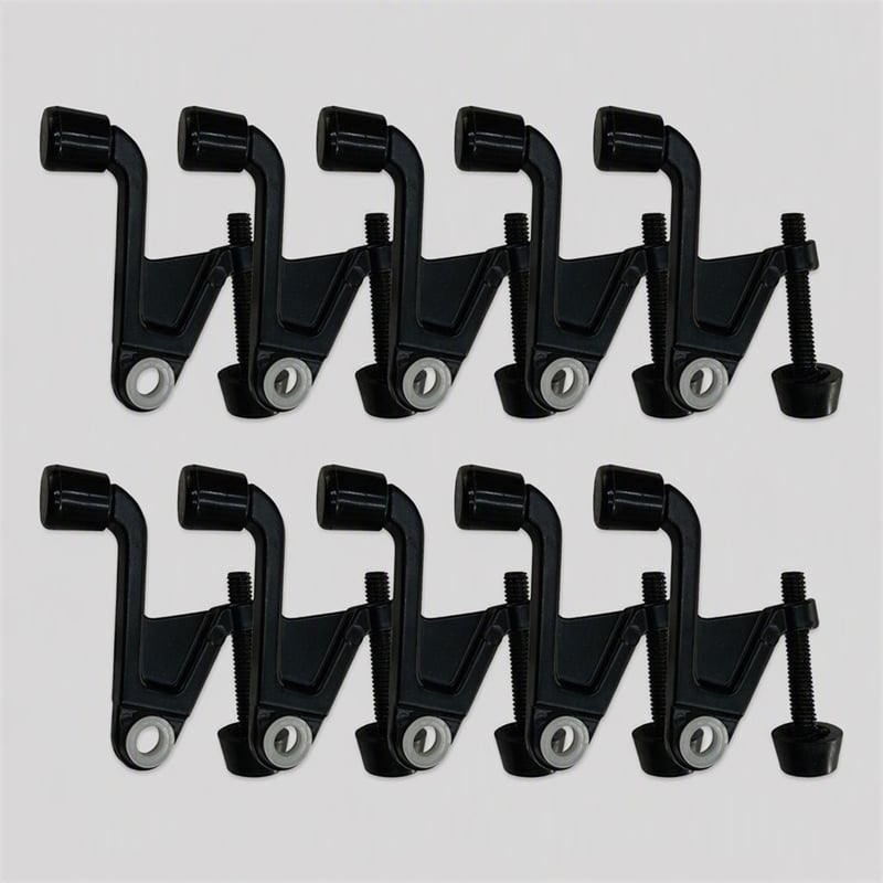 Pemberly Row Jumbo Hinge Pin Door Stop in Matte Black 10 Pack