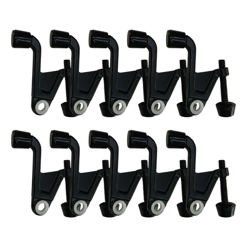 Pemberly Row Jumbo Hinge Pin Door Stop in Matte Black 10 Pack