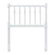 Pemberly Row Juliette Turned Spindle Wood Twin Headboard in White