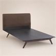 Pemberly Row Queen Platform Bed in Cappuccino Brown with MDF and Rubberwood