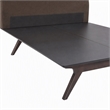 Pemberly Row Queen Platform Bed in Cappuccino Brown with MDF and Rubberwood