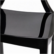 Pemberly Row Polycarbonate Armchairs Black Set of 2 for Indoor/Outdoor Use