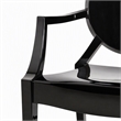 Pemberly Row Polycarbonate Armchairs Black Set of 2 for Indoor/Outdoor Use