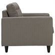 Pemberly Row Upholstered Fabric Armchairs in Granite Gray Set of 2