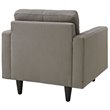 Pemberly Row Upholstered Fabric Armchairs in Granite Gray Set of 2