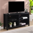 Pemberly Row Montana Highboy TV Stand for TVs up to 65 Inches in Black