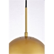 Pemberly Row Eclipse 1-Light Metal and Frosted White Glass Pendant